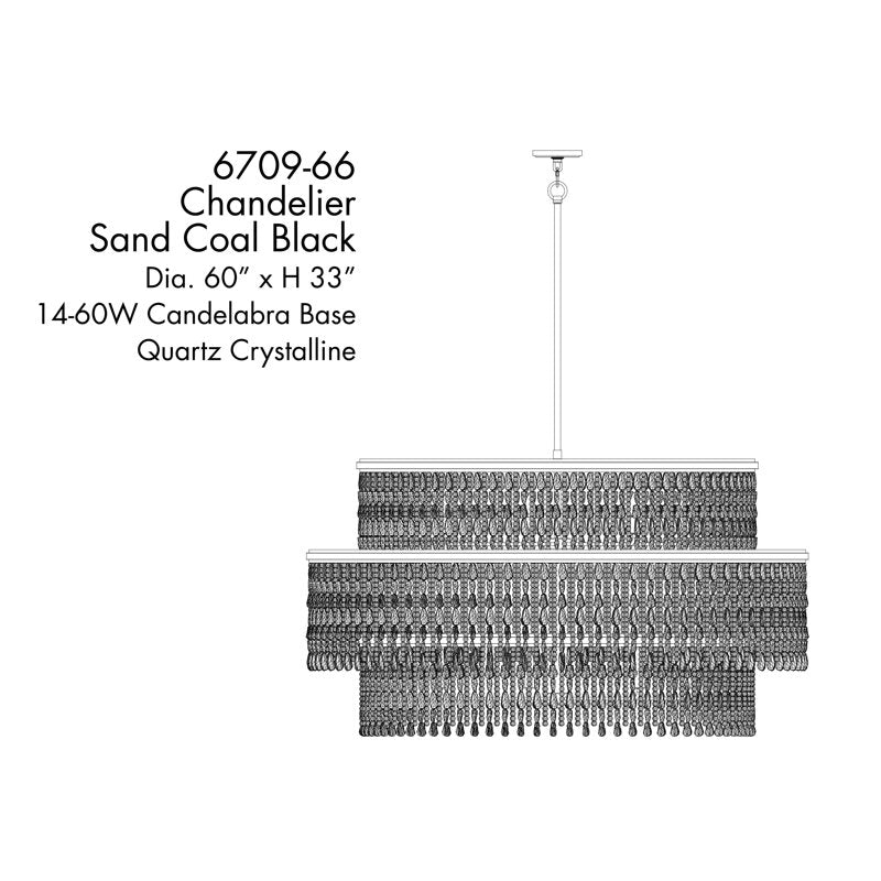 Minka Lavery Shimmering Elegance - 14 Light Chandelier In Sand Coal Finish