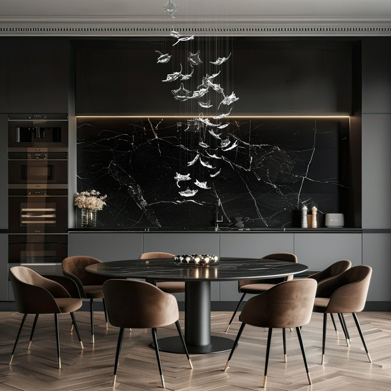 Murano Dancing Maple Leaves Chandelier