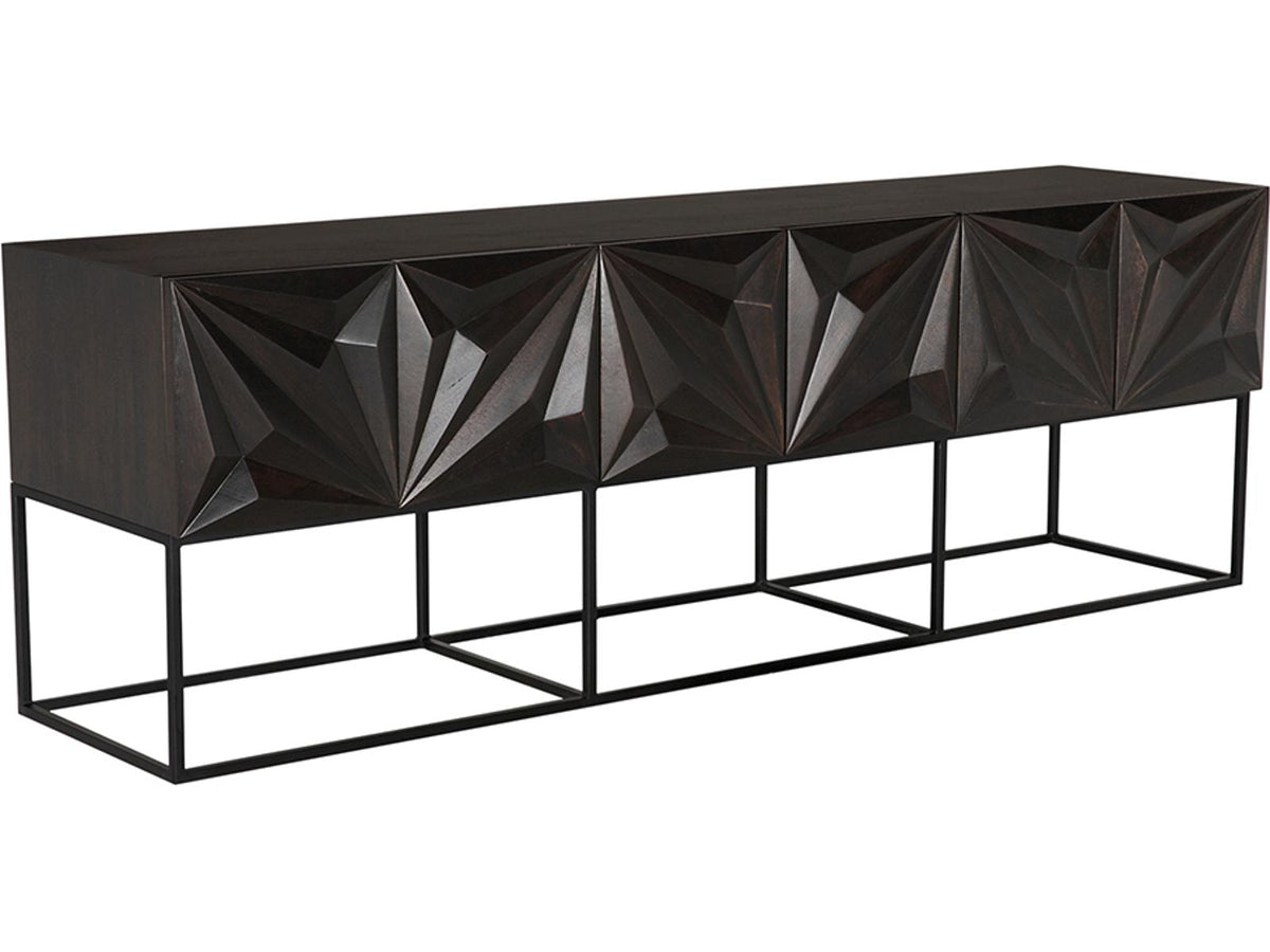 Zurich Rectangular Wood Ebony Walnut Console Table