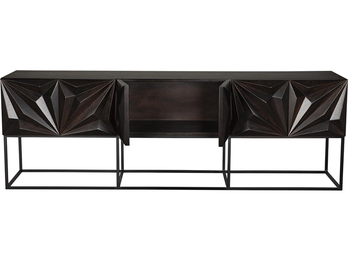 Zurich Rectangular Wood Ebony Walnut Console Table