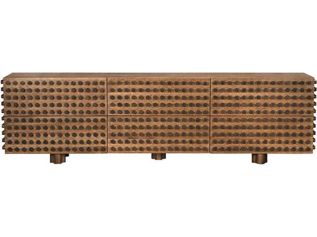 Haruko 107-Inch Walnut Wood Sideboard in Dark Walnut Finish
