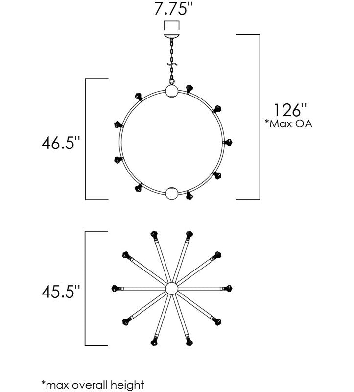 Norma Jeane 45 - Light Chandelier