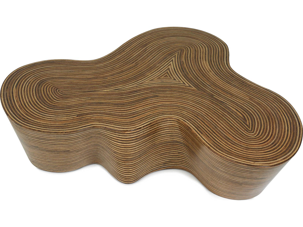Orgo Organic Coffee Table in Showtime Wood Light and Brown Finish