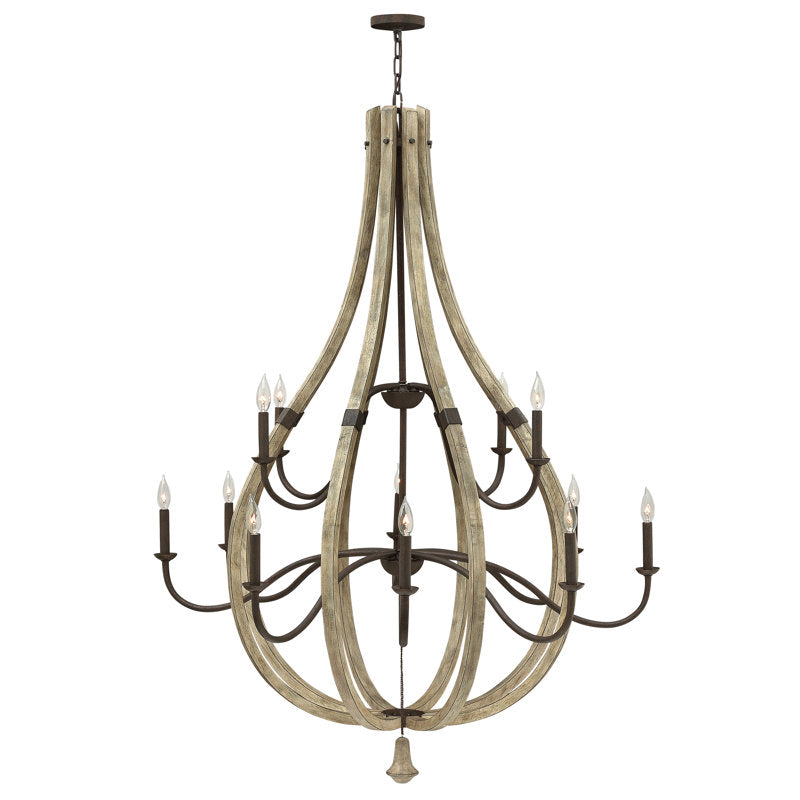 Oceane 12 - Light Candle Style Empire Chandelier