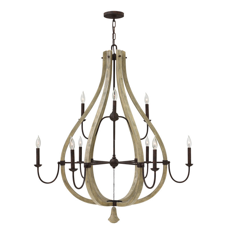 Oceane 9 - Light Candle Style Empire Chandelier