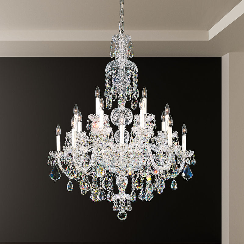 Olde World 25 - Light Glass Chandelier