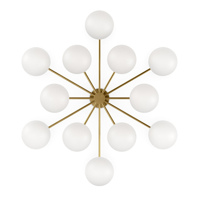 Orion Round Chandelier-Black Gunmetal