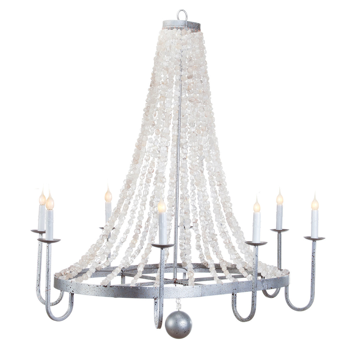 Oval Quartz Crystal Chandelier