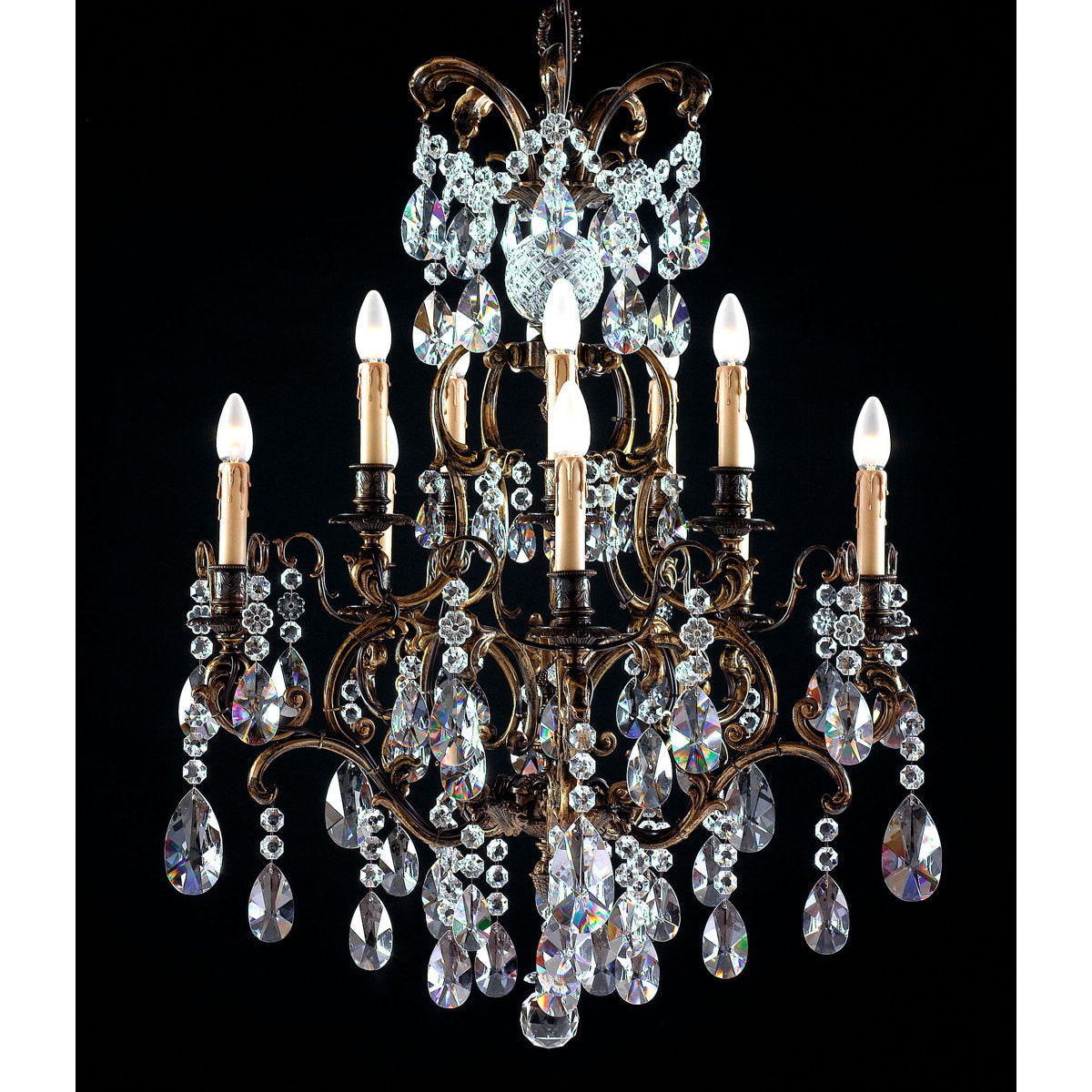 Oxide 10-Light Candle Style Tiered Chandelier