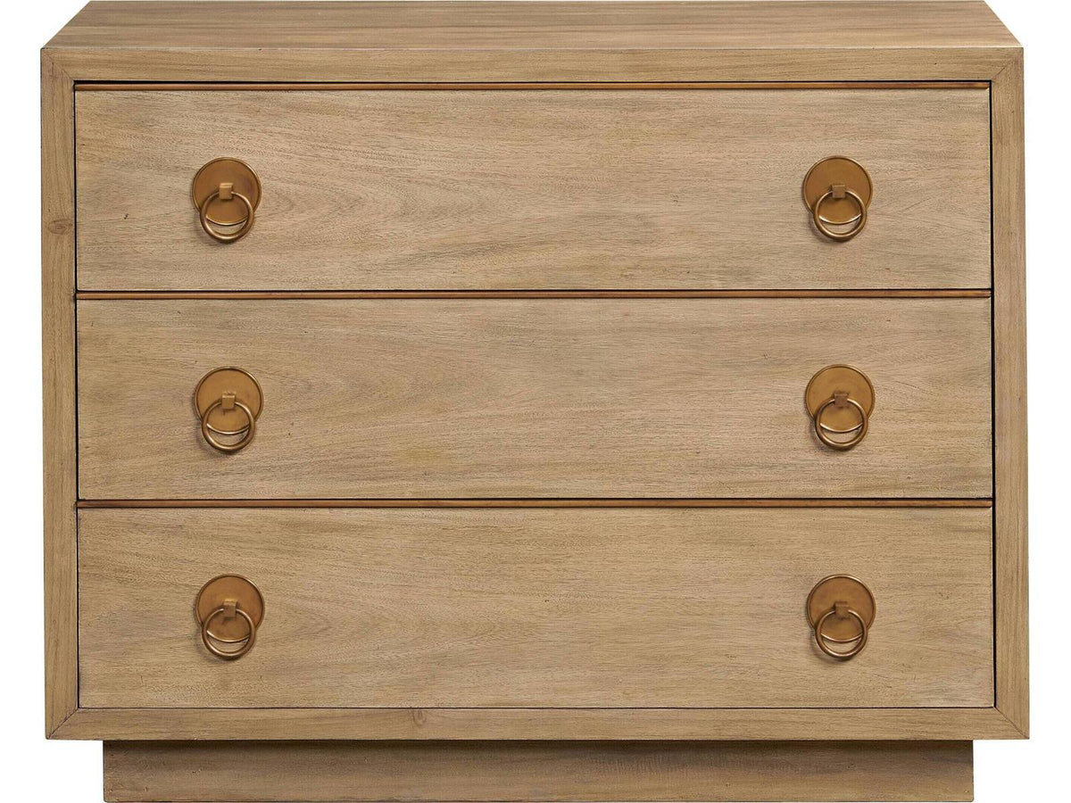 3-Drawers Brown Nightstand