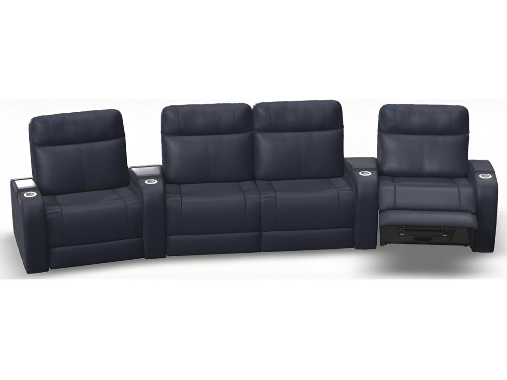 Virtue Power Reclining Leather Upholstery Sectional Sofa with Power Headrest and Lumbar