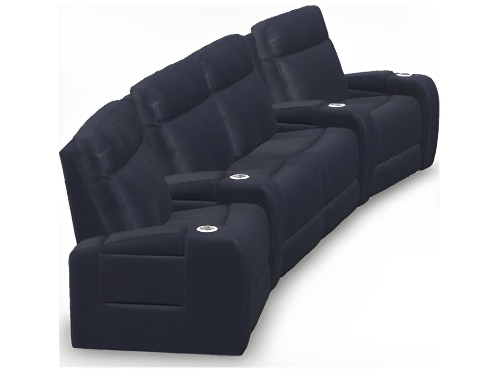 Virtue Power Reclining Leather Upholstery Sectional Sofa with Power Headrest and Lumbar