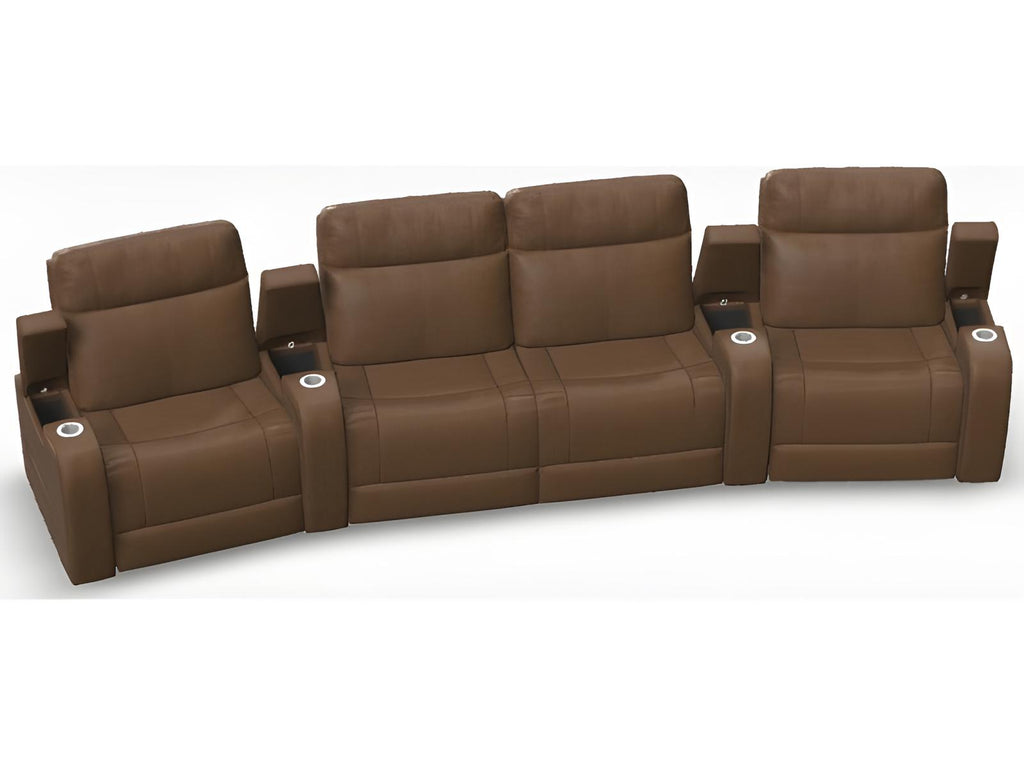 Virtue Configurable Leather Sectional Sofa with Power Recline Headrest and Lumbar