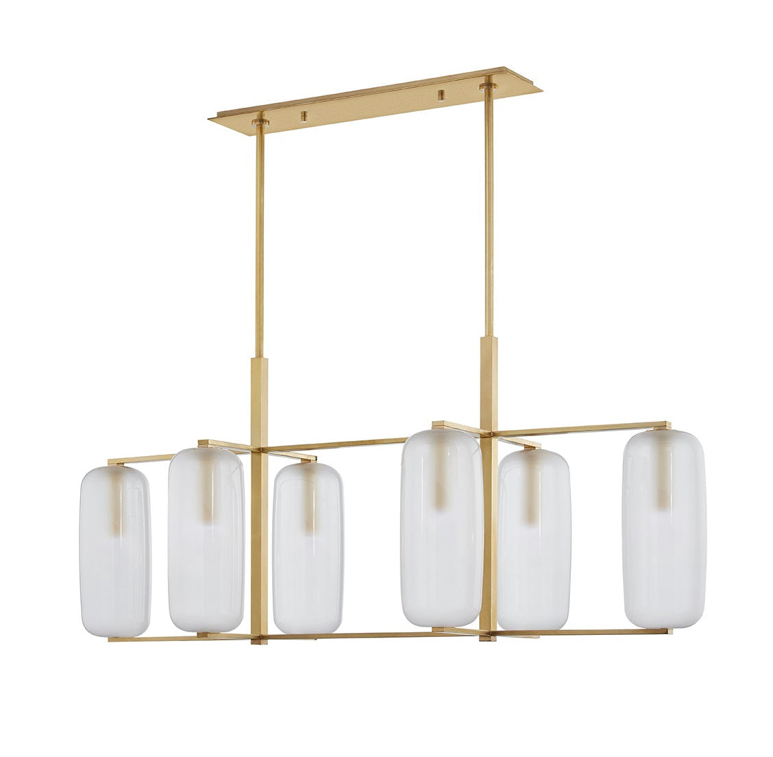 Pebble 6 - Light Kitchen Island Linear Pendant