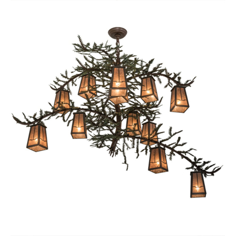 Pine Branch 12 - Light Chandelier