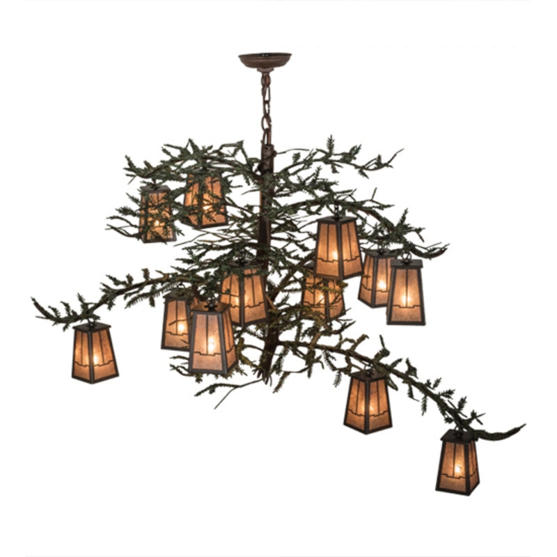 Pine Branch 12 - Light Chandelier