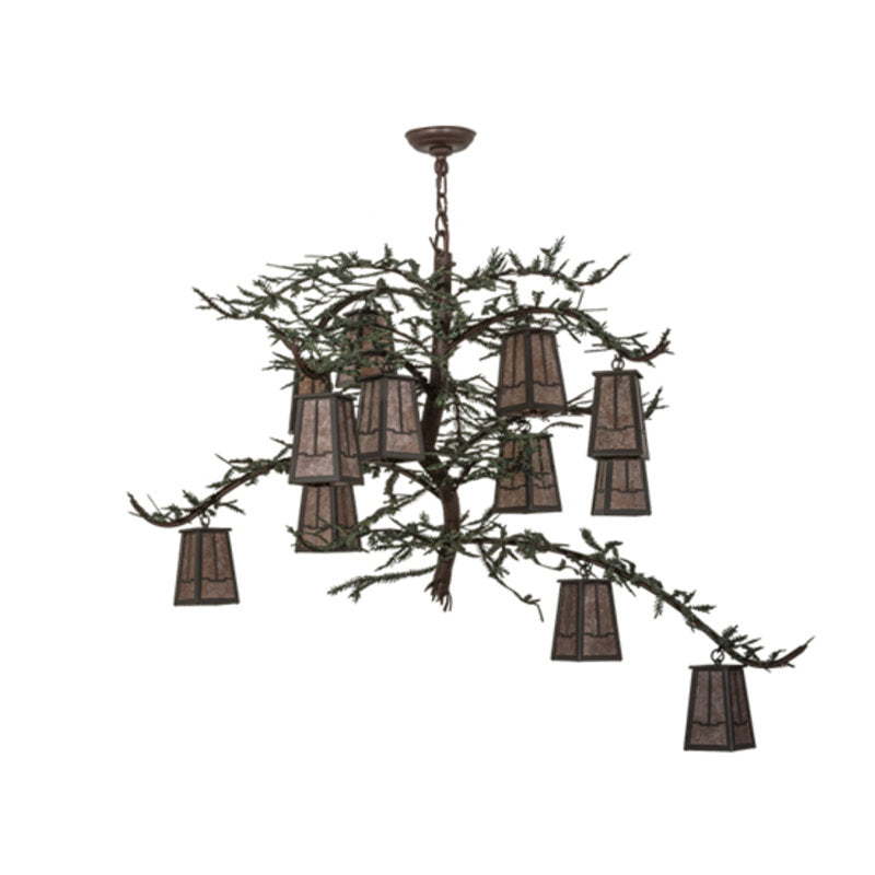 Pine Branch 12 - Light Chandelier