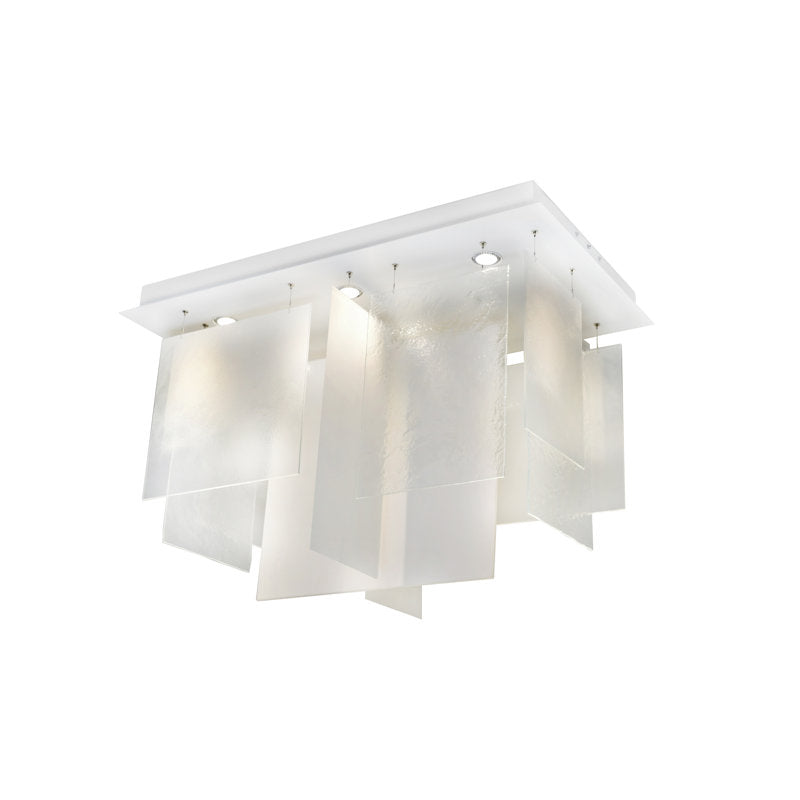 Plissé 6 - Light Glass Chandelier