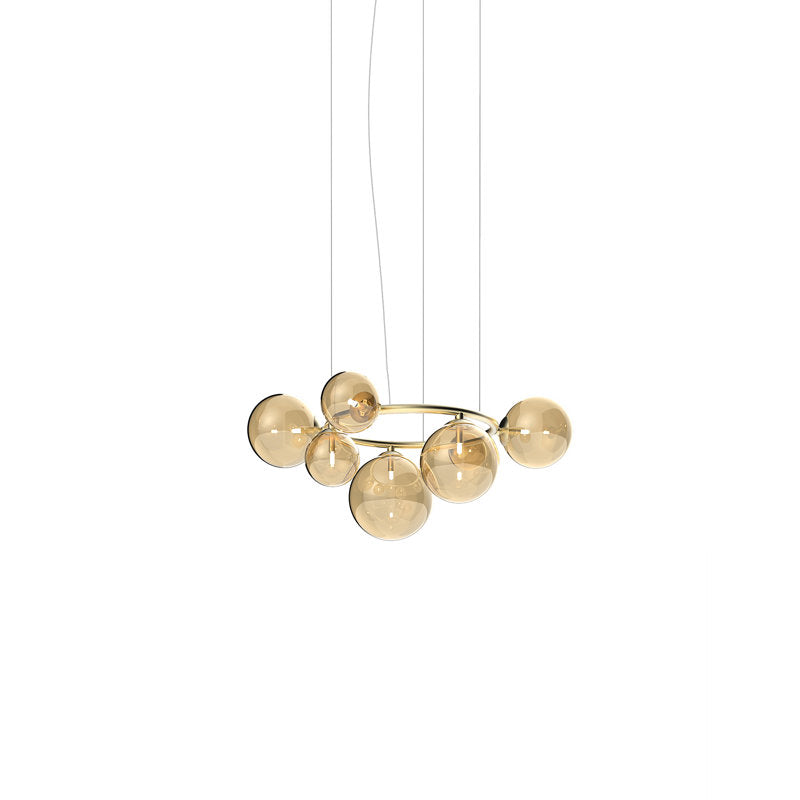 Puppet Ring Suspension 7A Amber Transparent Matt Black Nickel G9 Ul