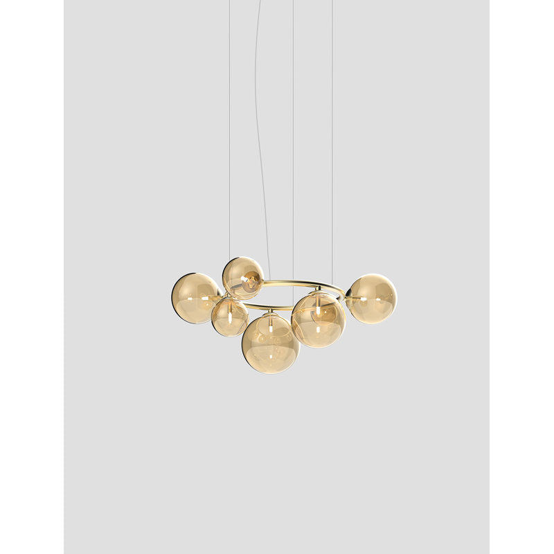 Puppet Ring Suspension 7A Amber Transparent Matt Black Nickel G9 Ul