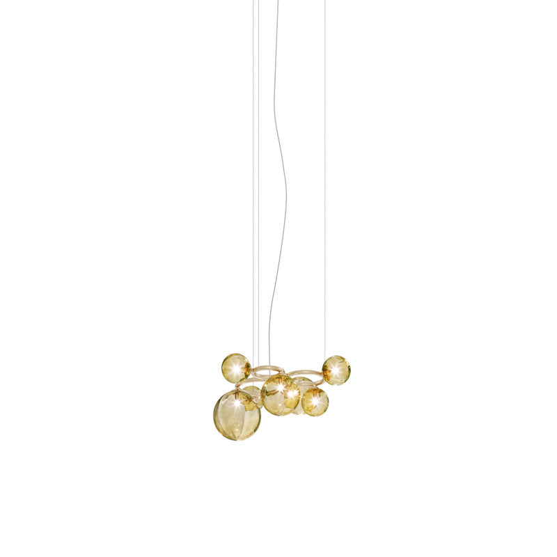 Puppet Ring Suspension 7 White Shaded Matt Gold 3 G9 Ul