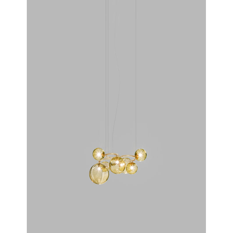 Puppet Ring Suspension 7 White Shaded Matt Gold 3 G9 Ul
