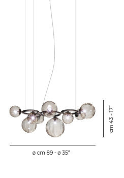 Puppet Ring Suspension 9 Crystal Transparent Matt Black Nickel G9 Ul