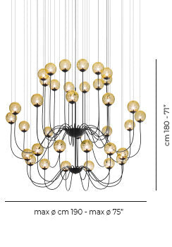 Puppet Suspension 36P Smoky Transparent Glossy Chrome G9 Ul