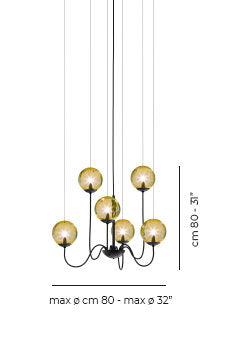 Puppet Suspension 6P Smoky Transparent Matt Black 1 G9 Ul