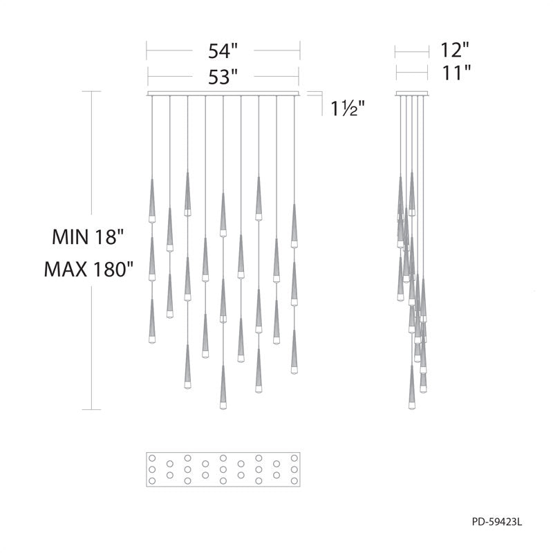 Quill Linear Multi-Light 4-CCT Pendant