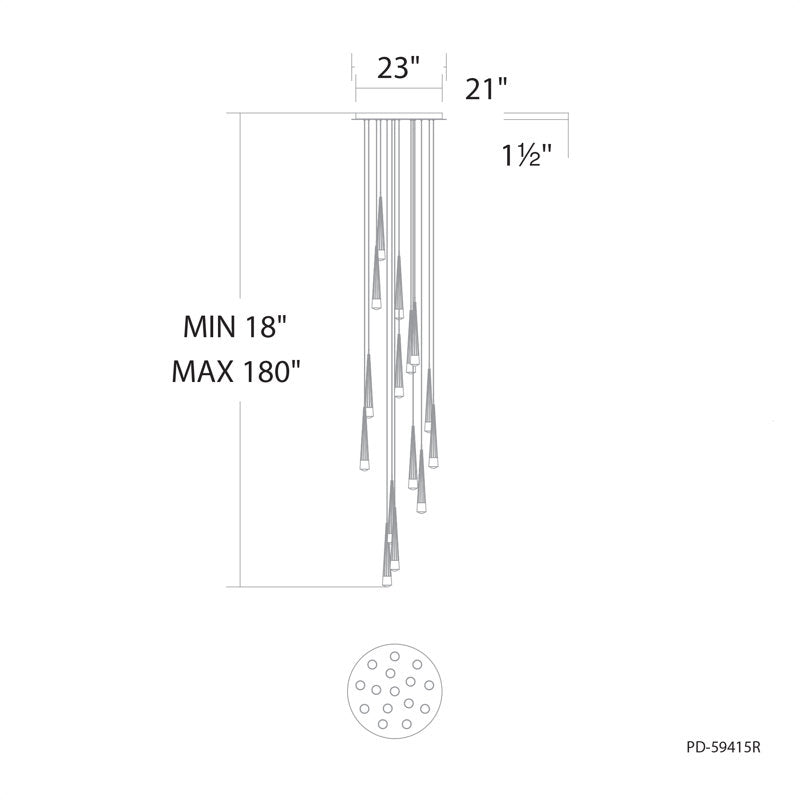 Quill Round Multi-Light 4-CCT Pendant