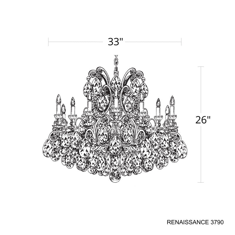 Renaissance 12 - Light Glass Chandelier