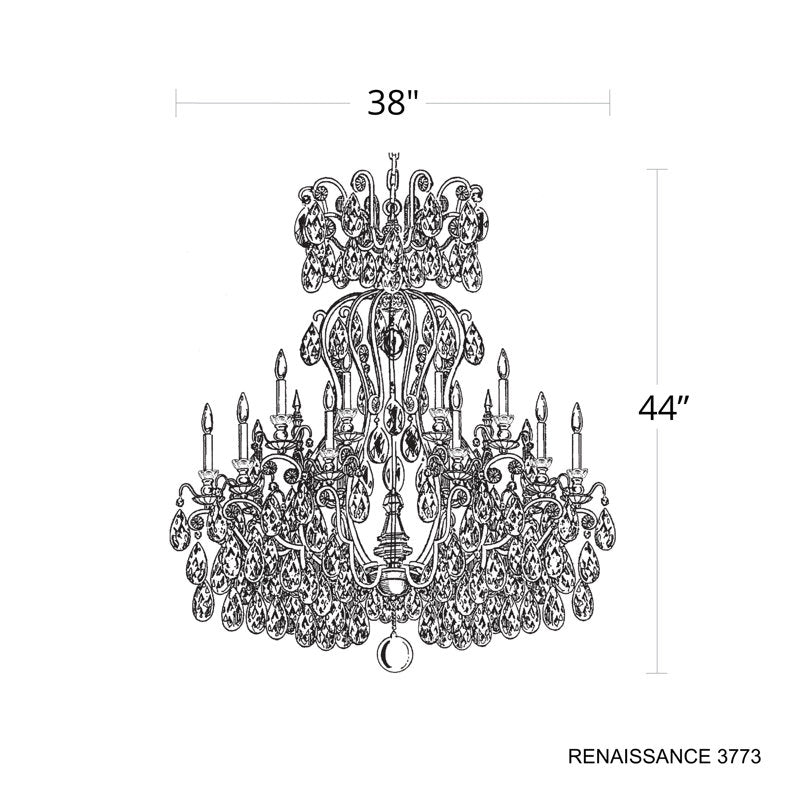 Renaissance 16 - Light Glass Chandelier