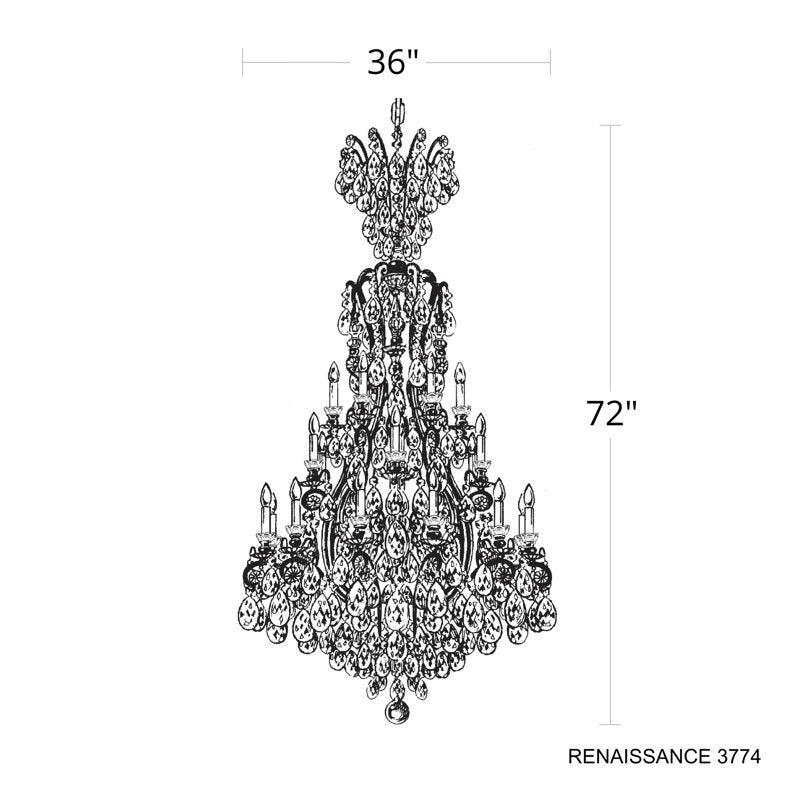 Renaissance 24 - Light Glass Chandelier