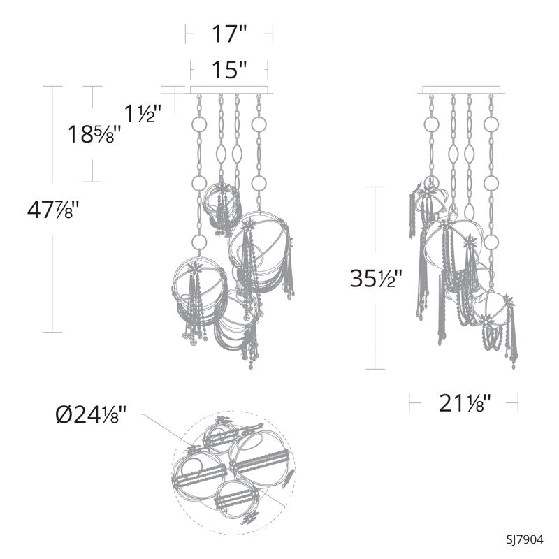 Revere 4 - Light LED Chandelier