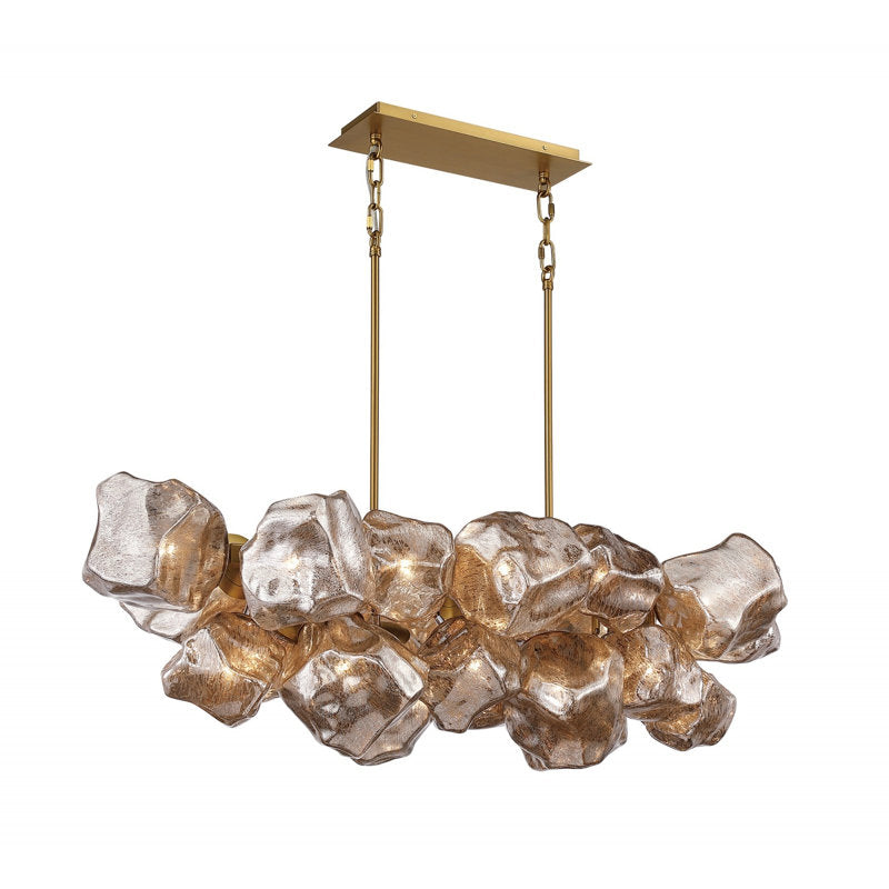 Rockefeller 49"w Multi-light Chandelier In Aged Brass
