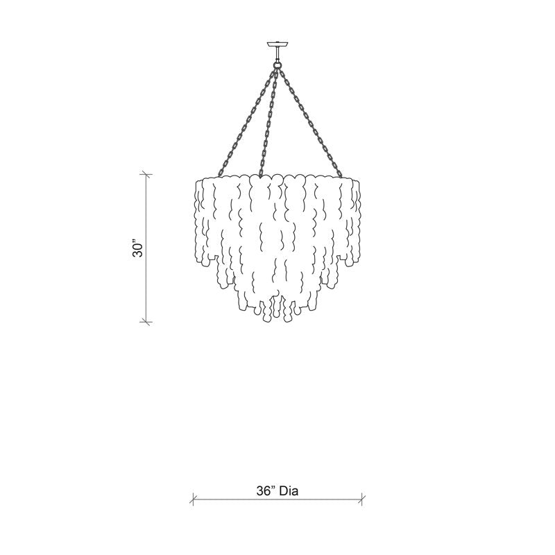 Round Wood Disk Chandelier
