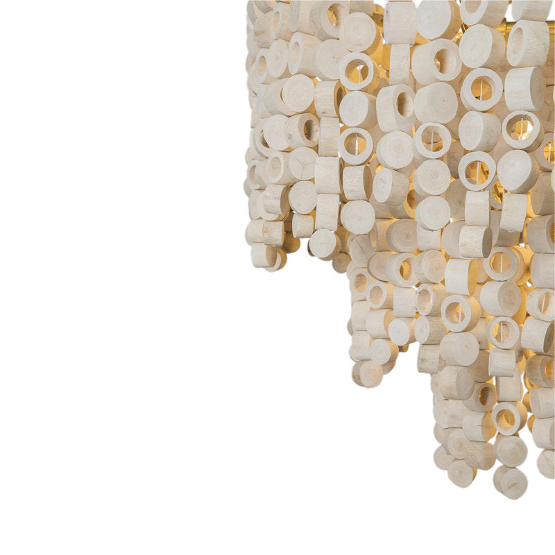 Round Wood Disk Chandelier