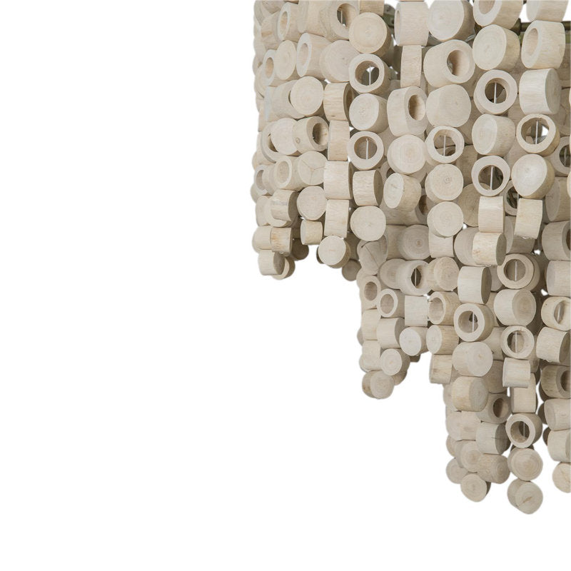 Round Wood Disk Chandelier