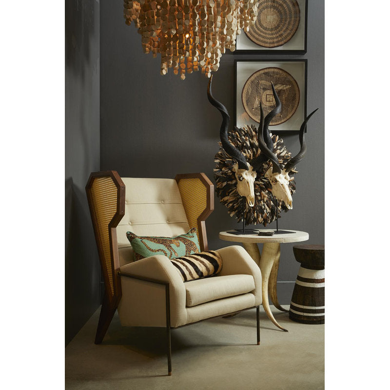 Round Wood Disk Chandelier