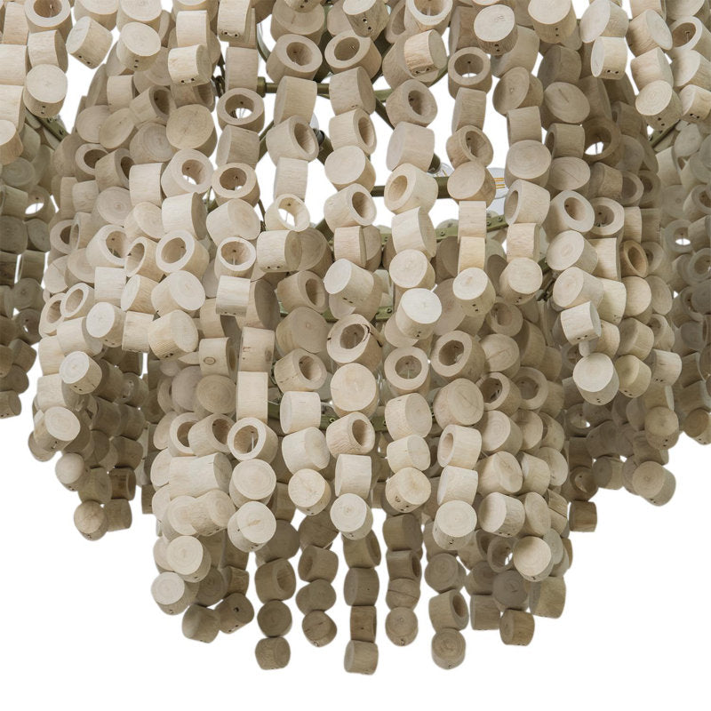 Round Wood Disk Chandelier