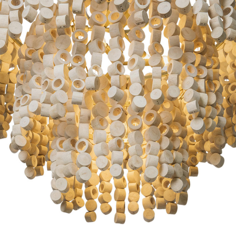 Round Wood Disk Chandelier