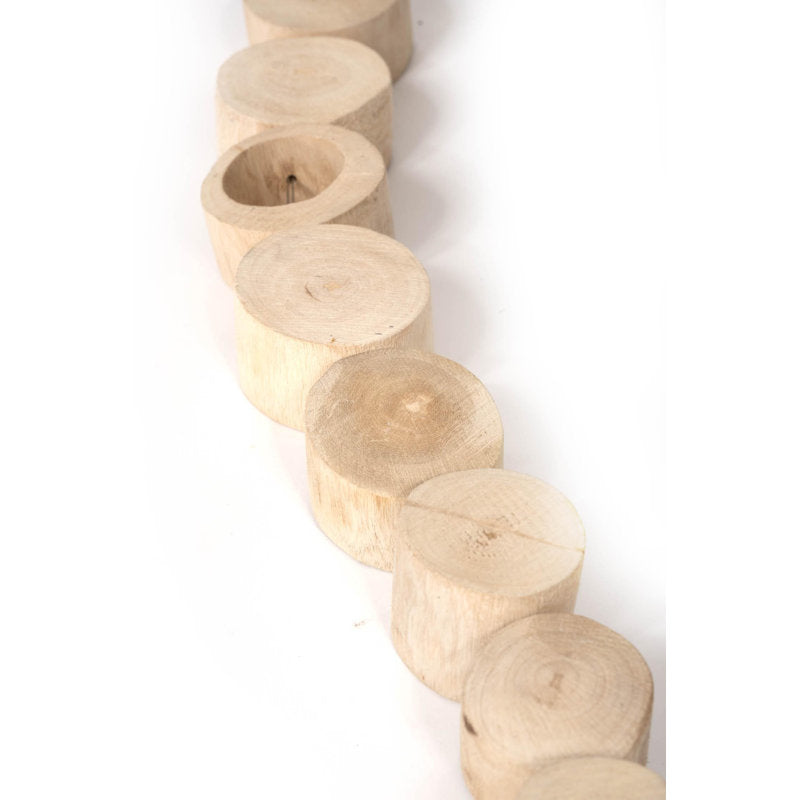 Round Wood Disk Chandelier