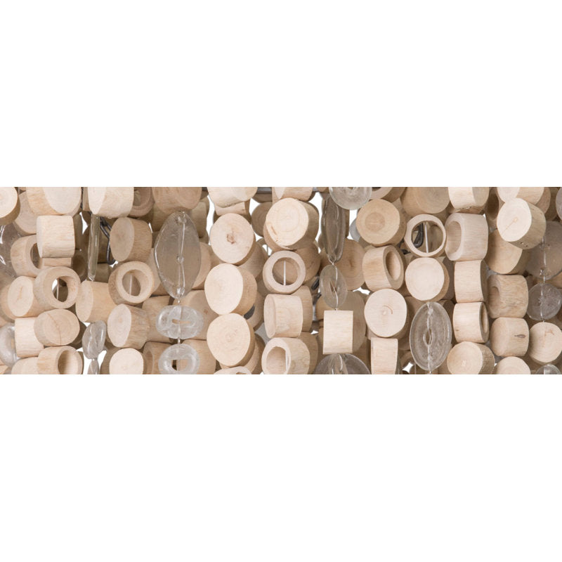 Round Wood Disk Chandelier