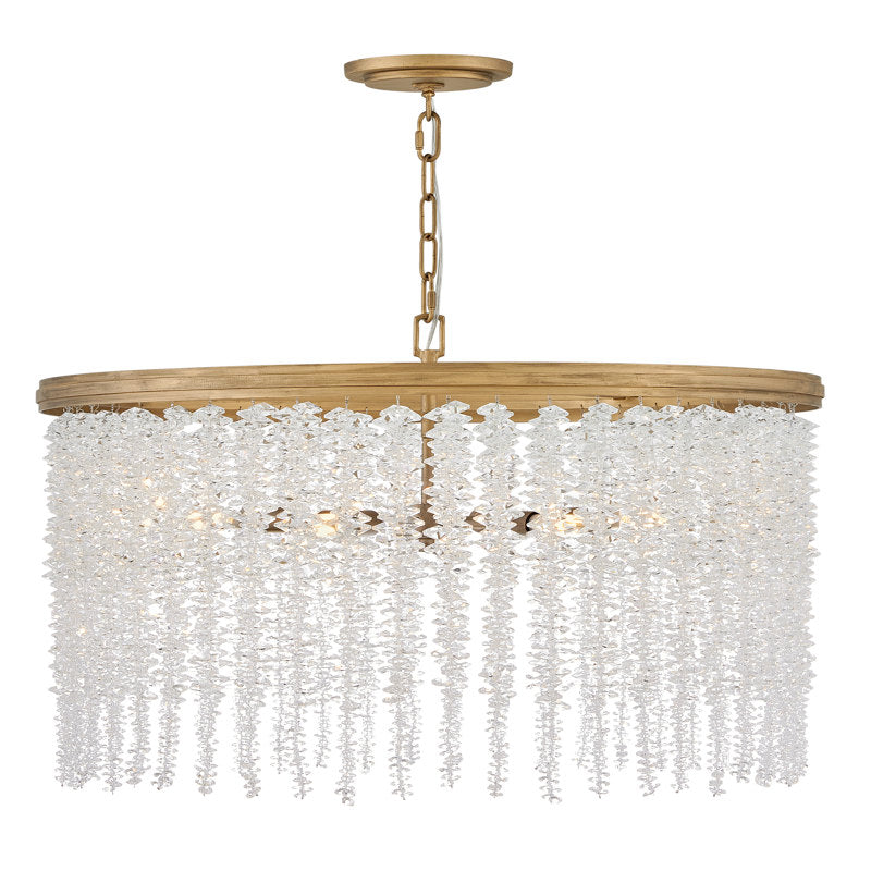 Rubina 6 - Light Steel Dimmable Tiered Chandelier