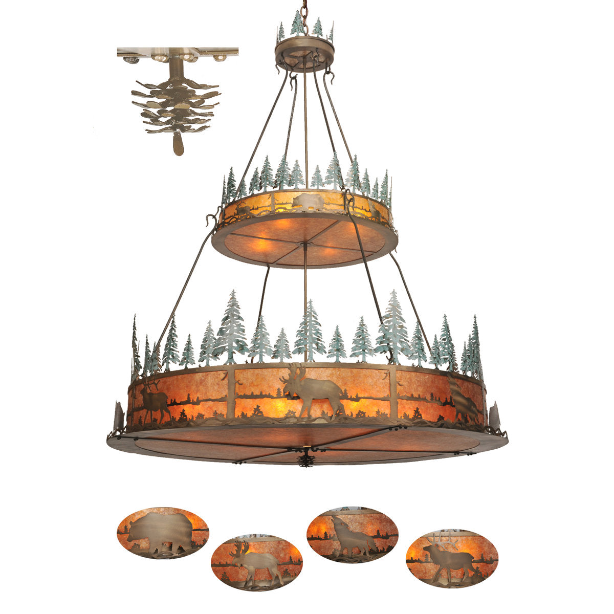 Rustic Lodge 12 - Light Chandelier