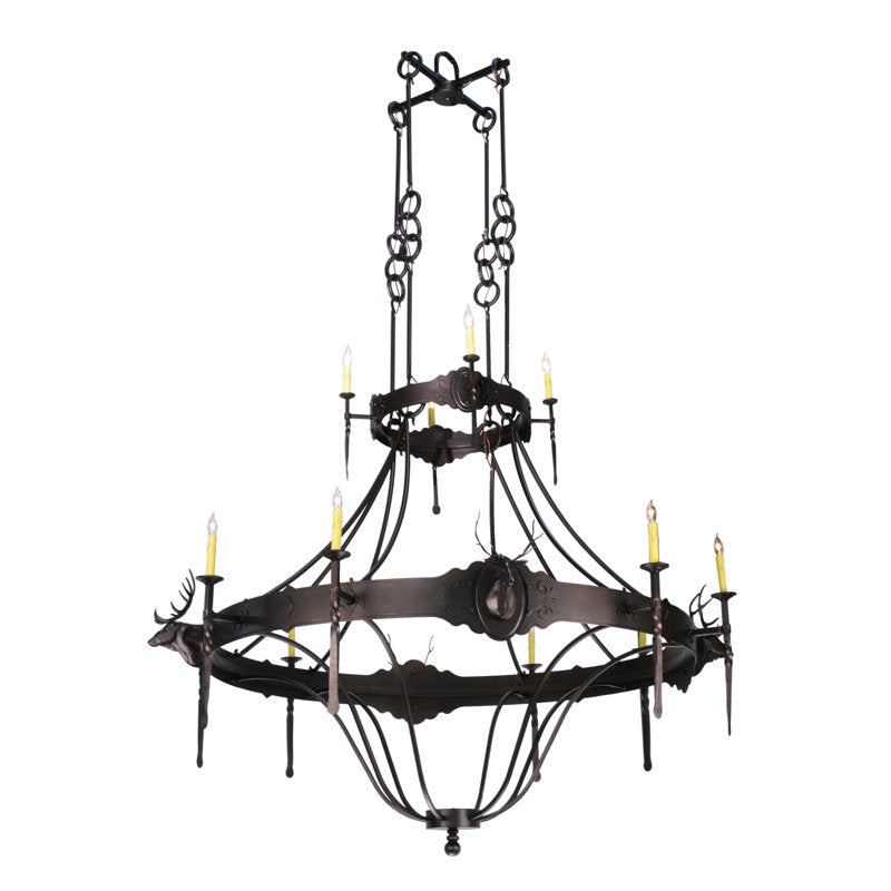 Rustic Lodge 12 - Light Chandelier