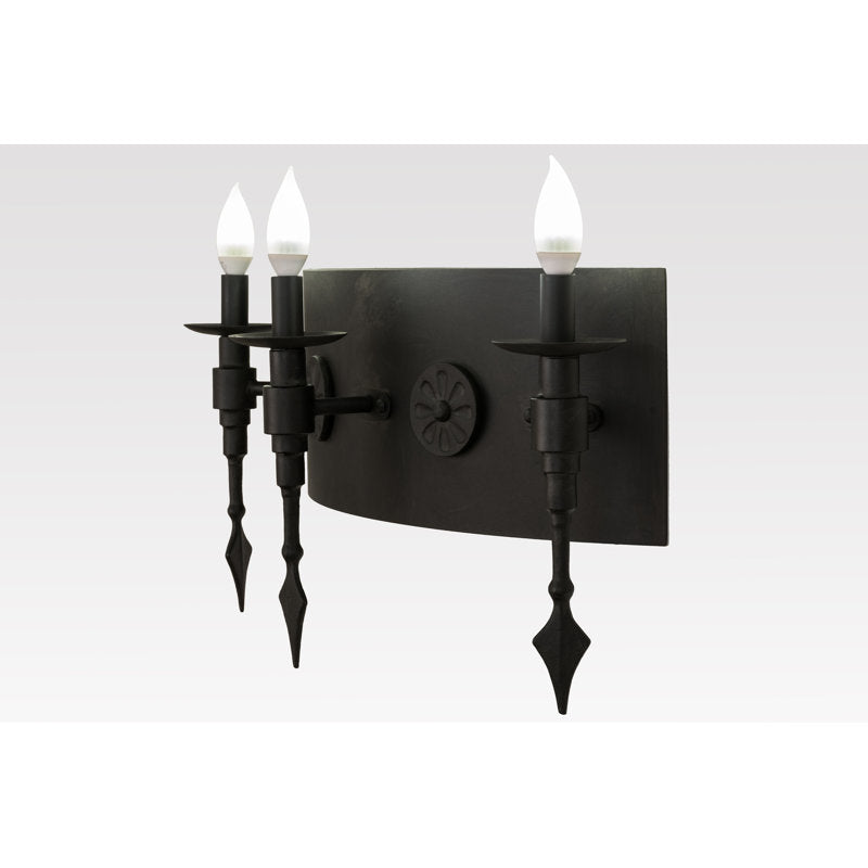 Rustic Lodge 3 - Light Candle Wall Light