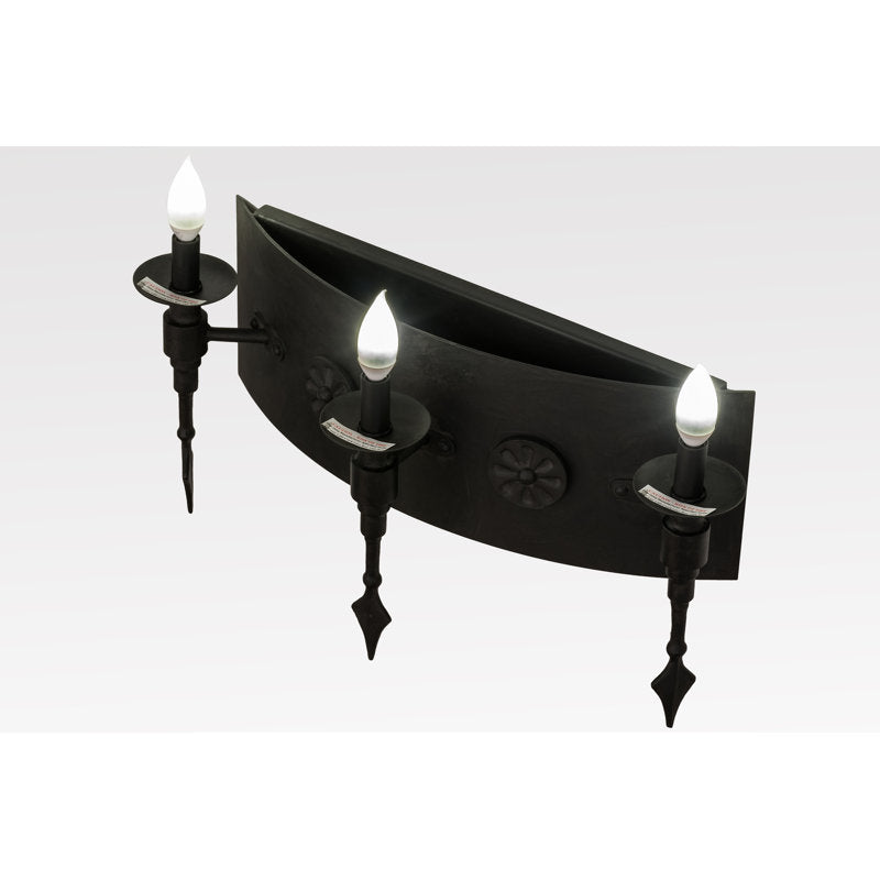 Rustic Lodge 3 - Light Candle Wall Light