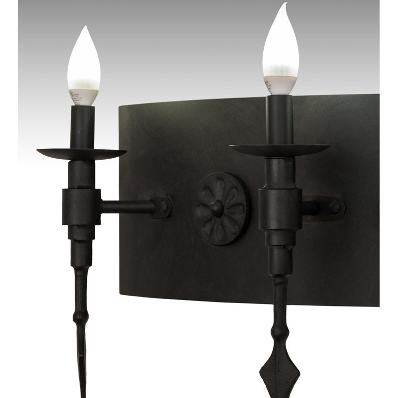 Rustic Lodge 3 - Light Candle Wall Light